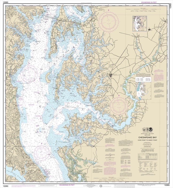 Chesapeake Bay Cove Point to Sandy Point - <i>Chart #12263</i>