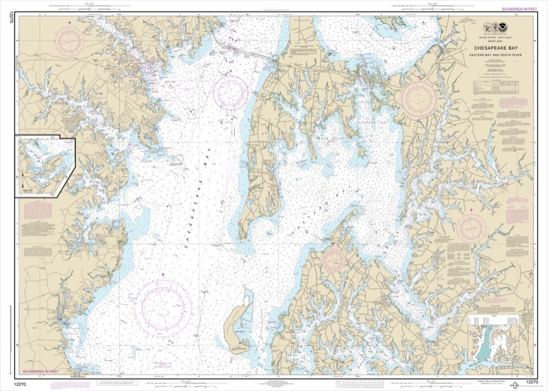 Chesapeake Bay Eastern Bay and South River, Selby Bay - <i>Chart #12270</i>