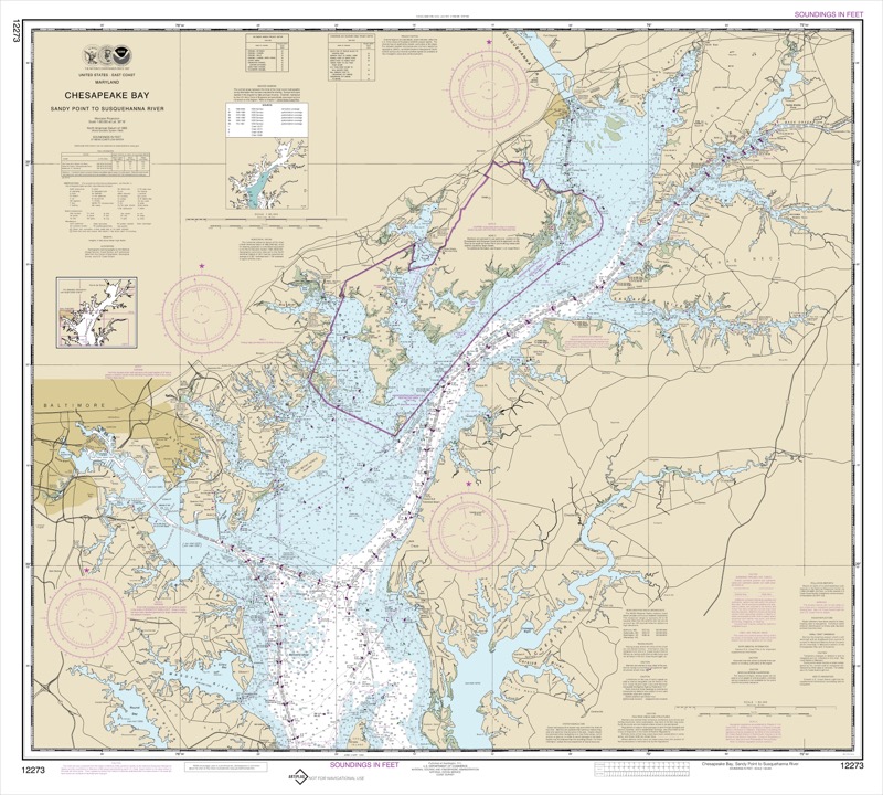 Chesapeake Bay Sandy Point to Susquehanna River - <i>Chart #12273</i>