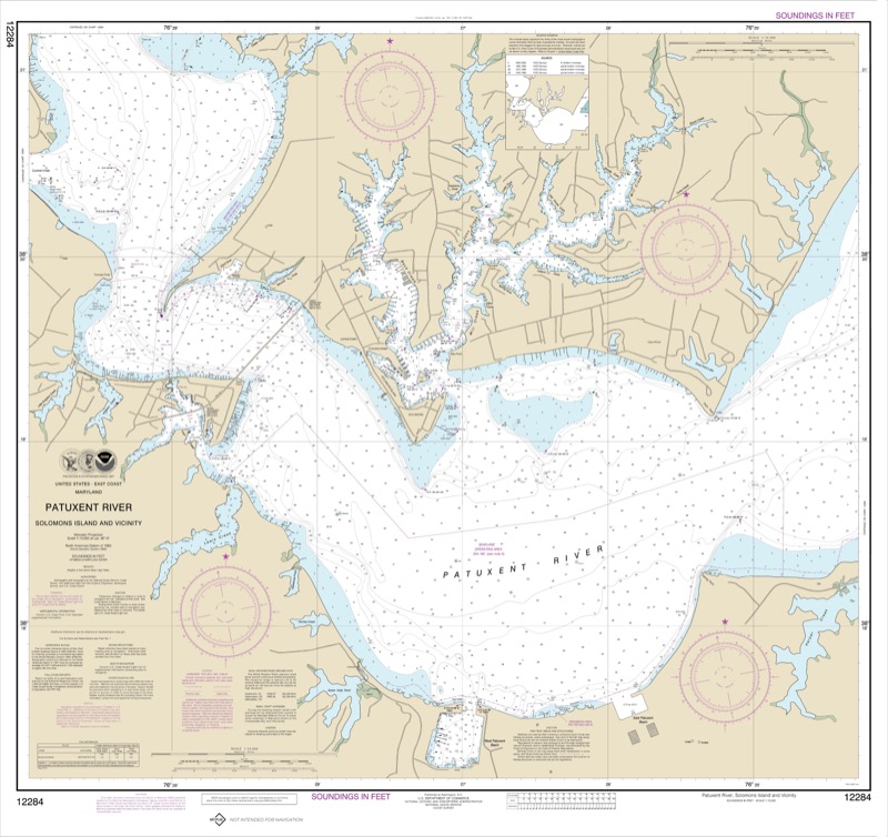 Patu,ent River Solomons Island and Vicinity - <i>Chart #12284</i>