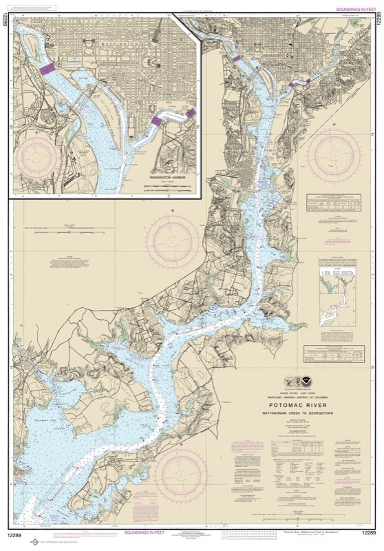 Potomac River Mattawoman Creek to Georgetown; Washington Harbor - <i>Chart #12289</i>