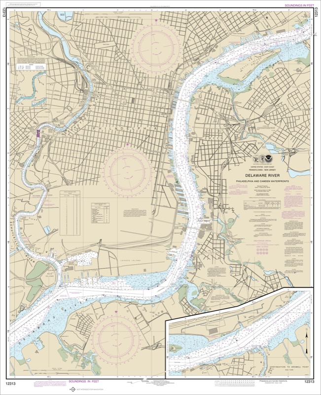 Philadelphia and Camden Waterfronts - <i>Chart #12313</i>