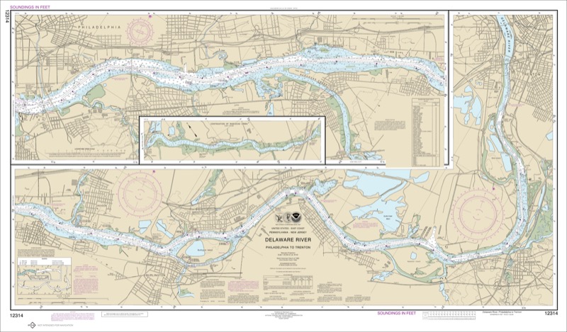 Delaware River Philadephia to Trenton - <i>Chart #12314</i>