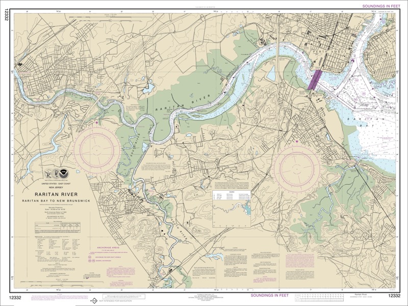 Raritan River Raritan Bay to New Brunswick - <i>Chart #12332</i>