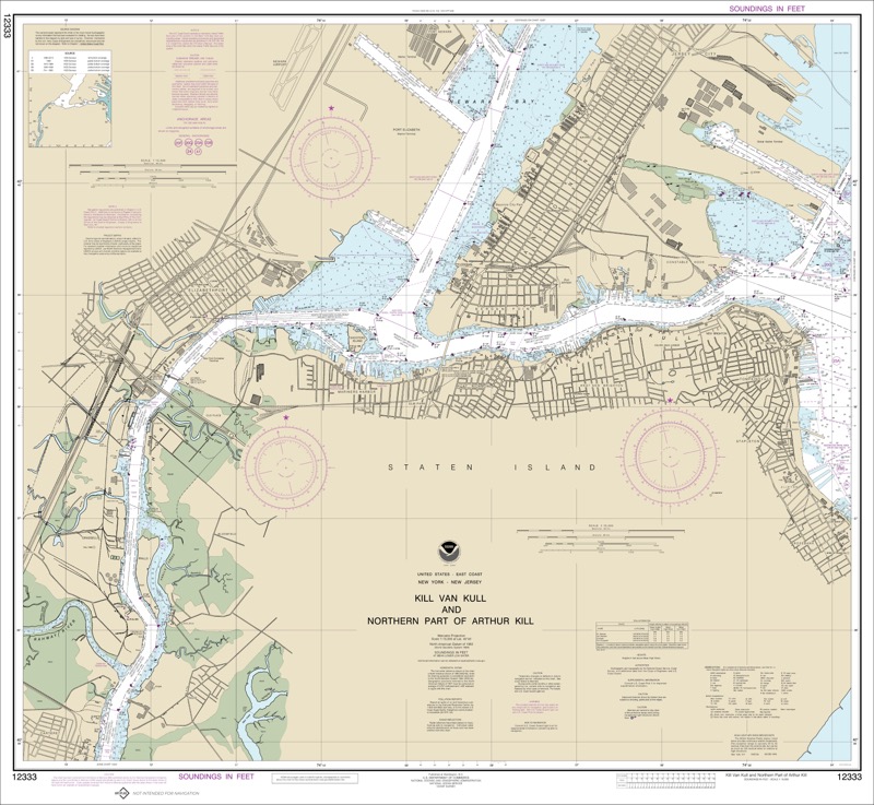 Kill Van Kull and Northern Part of Arthur Kill - <i>Chart #12333</i>