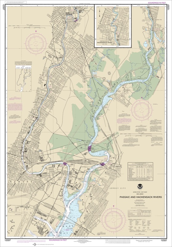 Passaic and Hackensack Rivers - <i>Chart #12337</i>