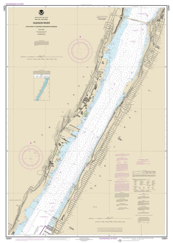 Hudson River Days Point to George Washington Bridge - <i>Chart #12341</i>
