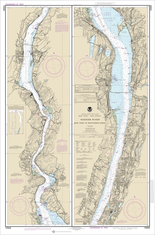 Hudson River New York to Wappinger Creek - <i>Chart #12343</i>