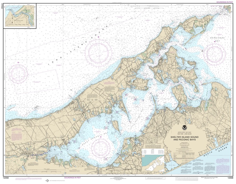 New York-Long Island Island Sound and Peconic Bays - <i>Chart #12358</i>