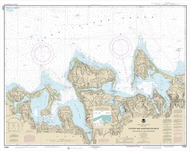 South Shore Long Island Sound- Oyster and Huntington Bays - <i>Chart #12365</i>