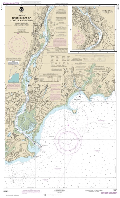 North Shore of Long Island Sound: Housatonic River & Milford Harbor - <i>Chart #12370</i>