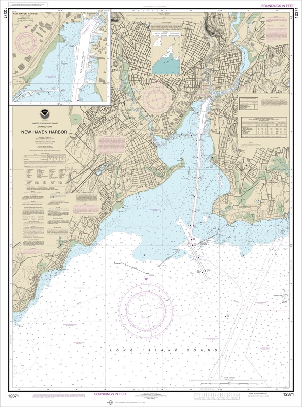 New Haven Harbor and New Haven Harbor Inset - <i>Chart #12371</i>