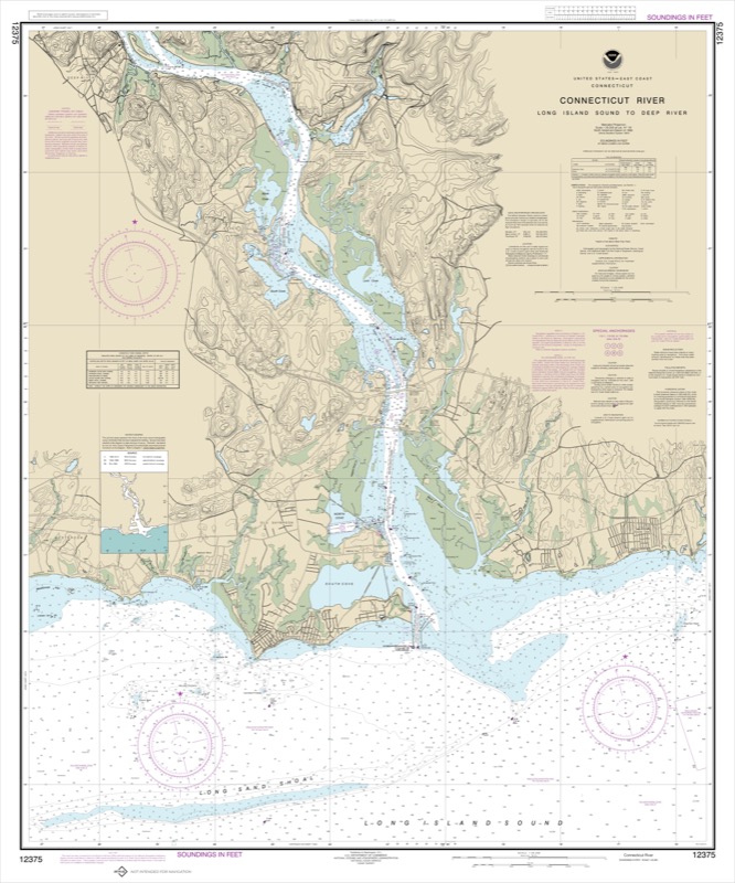 Connecticut River : Long Island to Deep River - <i>Chart #12375</i>