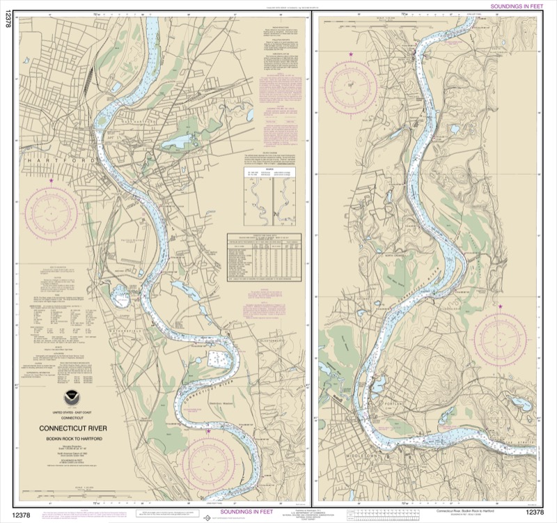 Connecticut River Bodkin Rock to Hartford - <i>Chart #12378</i>