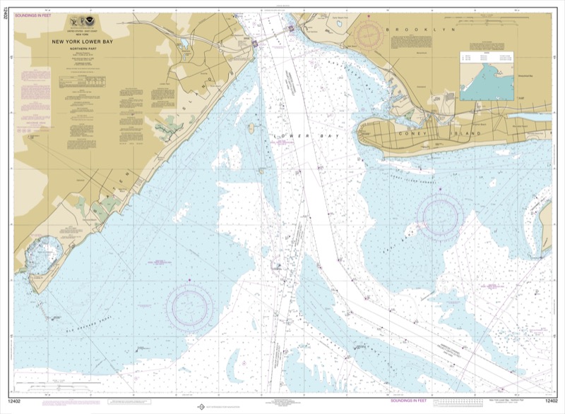 New York Lower Bay Northern Part - <i>Chart #12402</i>