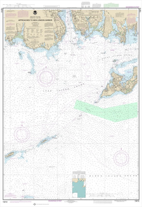 Approaches to New London Harbor - <i>Chart #13212</i>