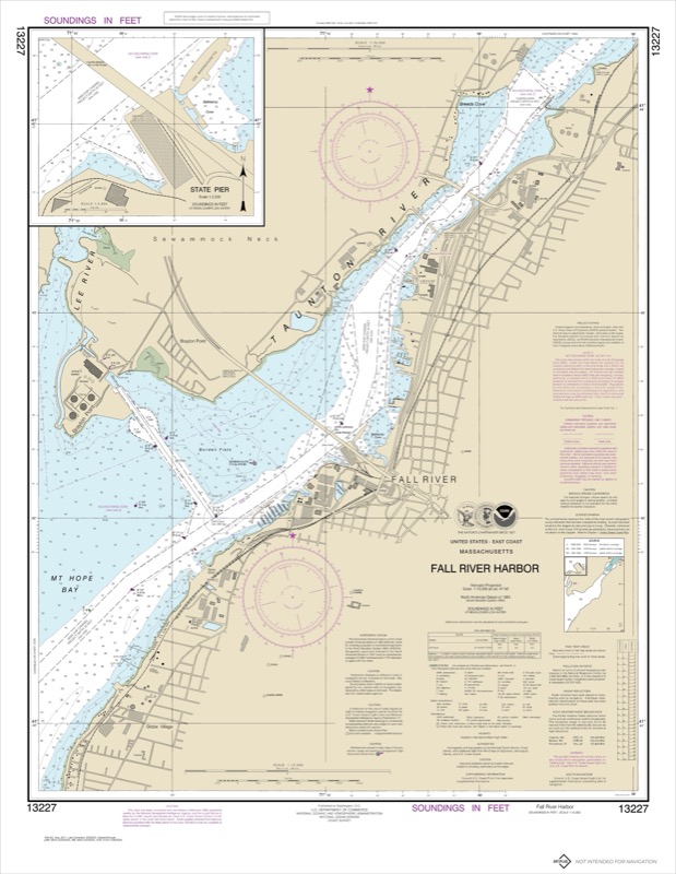 Fall River Harbor; State Pier - <i>Chart #13227</i>