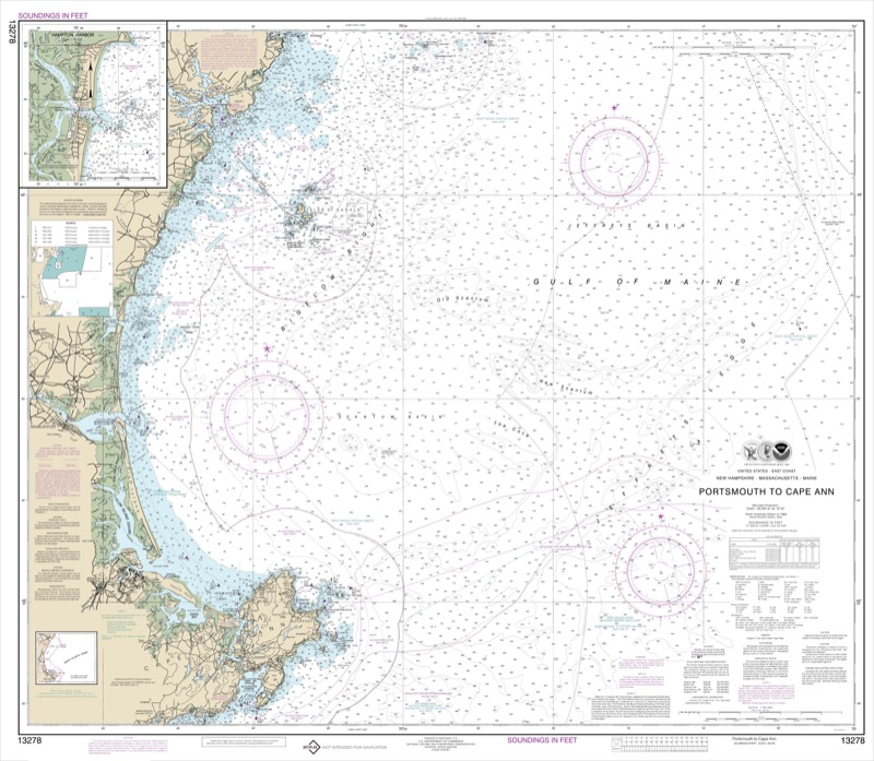 Portsmouth to Cape Ann and Hampton Harbor - <i>Chart #13278</i>