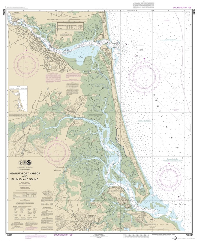 Newburyport and Plum Island Sound - <i>Chart #13282</i>