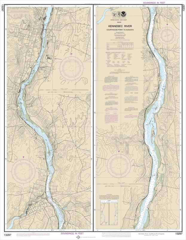 Kennebec River Courthouse Point to Augusta - <i>Chart #13297</i>