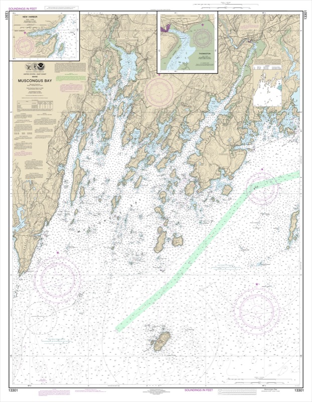 Muscongus Bay, New Harbor, Thomaston - <i>Chart #13301</i>