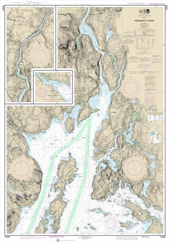 Penobscot River, Belfast Harbor - <i>Chart #13309</i>