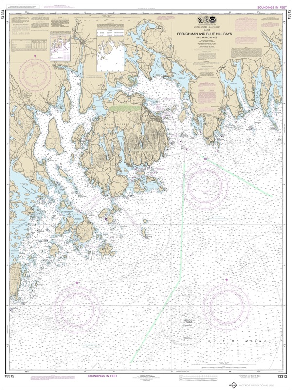 Frenchman & Blue Hill Bays & Approaches - <i>Chart #13312</i>