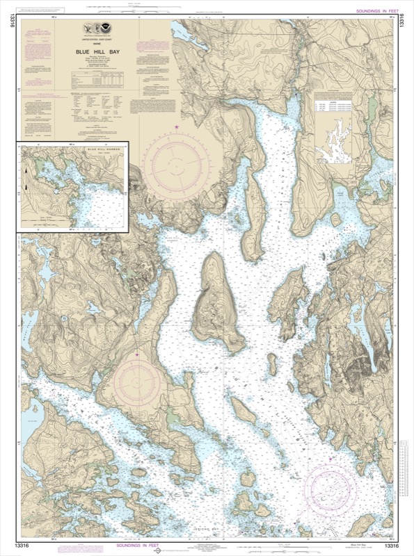 Blue Hill Bay & Blue Hill Harbor - <i>Chart #13316</i>