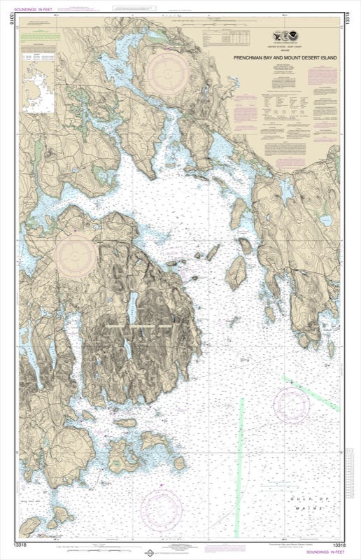 Frenchman Bay & Mount Desert - <i>Chart #13318</i>