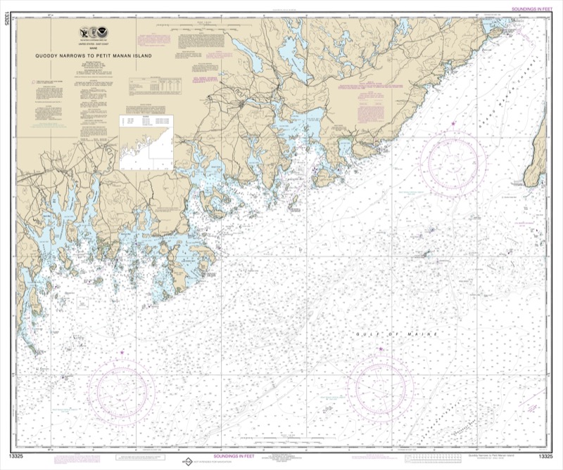 Quaddy Narrows to Petit Manan Island - <i>Chart #13325</i>