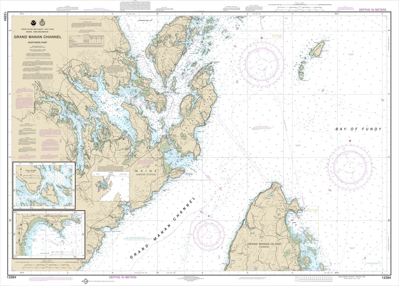 Grand Manan Channel Northern Part (Metric); North Head and Flag Cove - <i>Chart #13394</i>