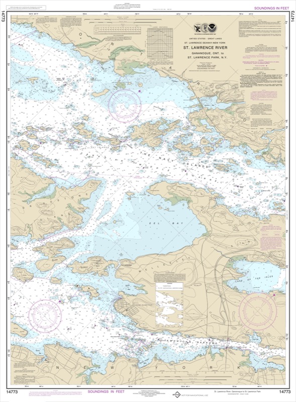 Gananoque, Ont. to St. Lawrence Park, NY - <i>Chart #14773</i>