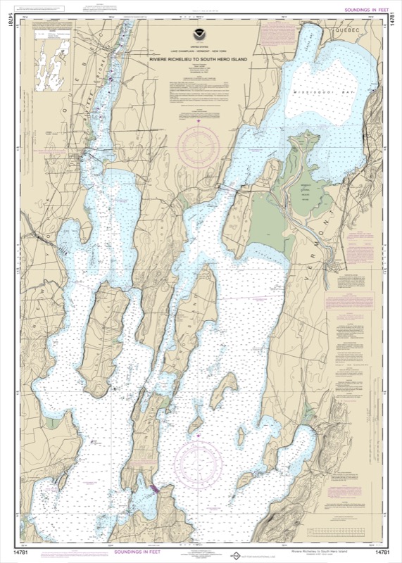 Riviere Richelieu to South Hero Island - <i>Chart #14781</i>