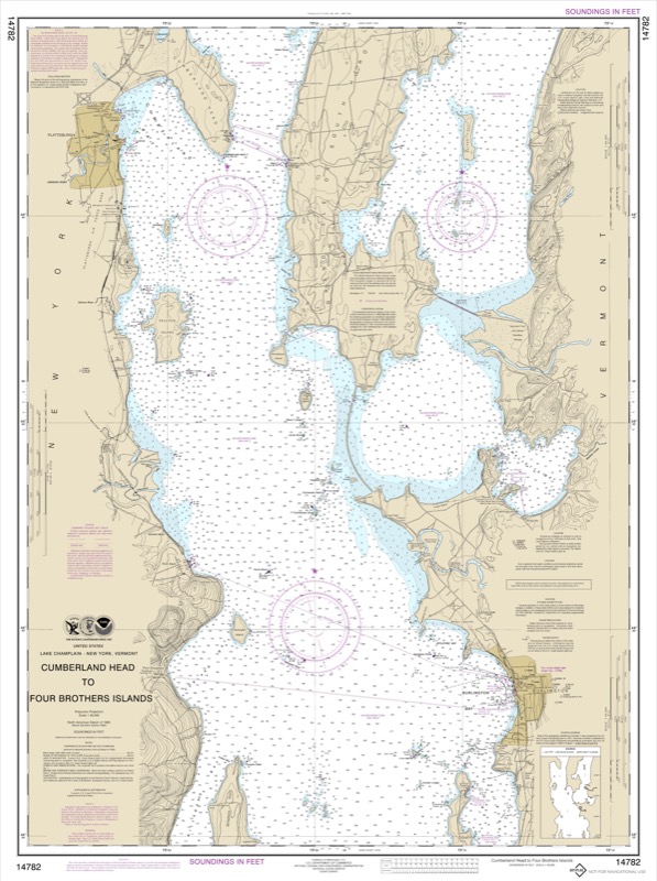 Cumberland Head to Four Brothers Islands - <i>Chart #14782</i>