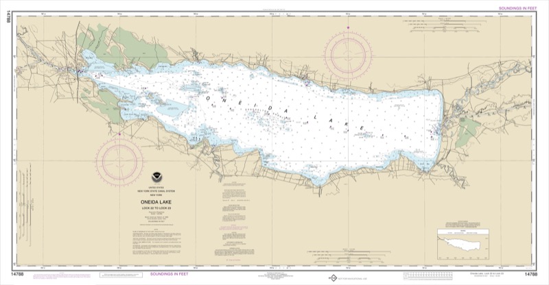 Oneida Lake - Lock 22 to Lock 23 - <i>Chart #14788</i>