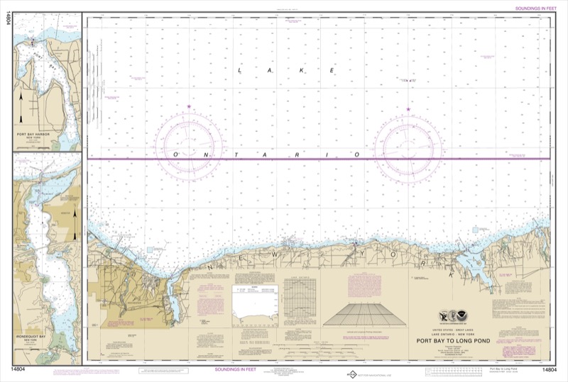 Port Bay to Long Pond, Port Bay Harbor, Irondequoit Bay - <i>Chart #14804</i>