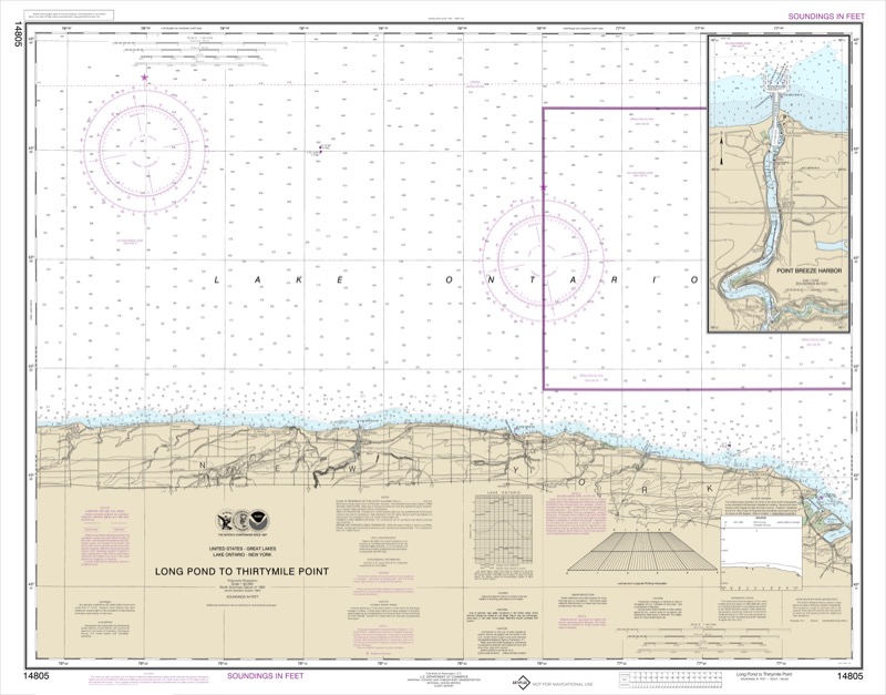 Long Pond to Thirtymile Point, Point Breeze Harbor - <i>Chart #14805</i>