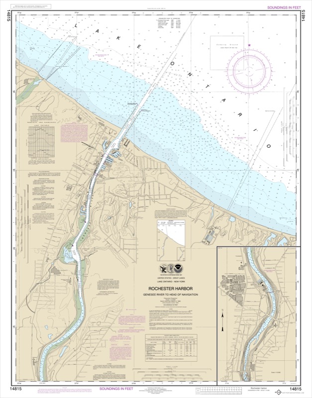 Rochester Harbor, including Geneses River to head of navigation - <i>Chart #14815</i>