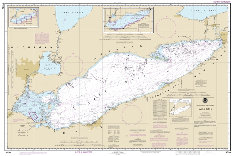 Lake Erie (Includes Metric Version) - <i>Chart #14820</i>