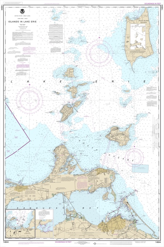 Islands in Lake, Put-In-Bay - <i>Chart #14844</i>