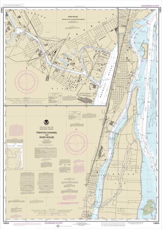 Trenton Channel and River Rouge - <i>Chart #14854</i>