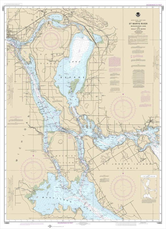 St. Mary’s River, Munuscong Lake to Sault Ste. Marie - <i>Chart #14883</i>