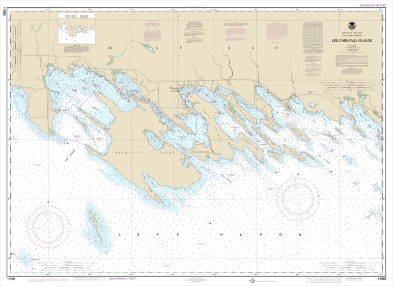 Les Cheneaux Islands - <i>Chart #14885</i>