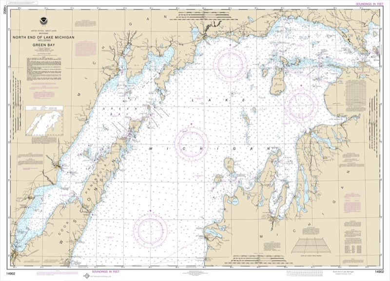 North End of Lake Michigan, Including Green Bay - <i>Chart #14902</i>