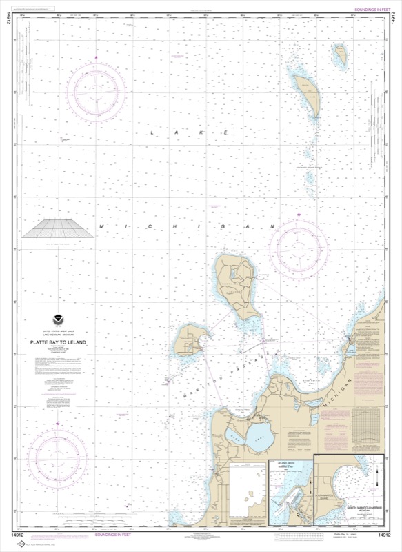 Platte Bay to Leland, Leland South Manitou Harbor - <i>Chart #14912</i>