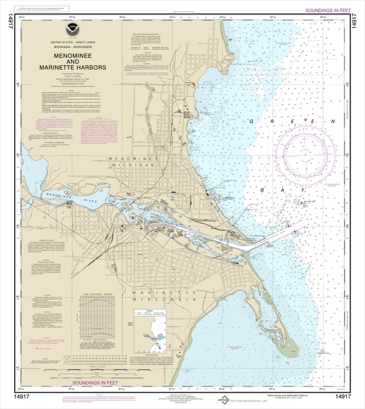Menominee and Marinette Harbor - <i>Chart #14917</i>
