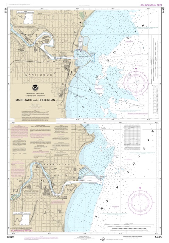 Manitowoc and Sheboygan - <i>Chart #14922</i>