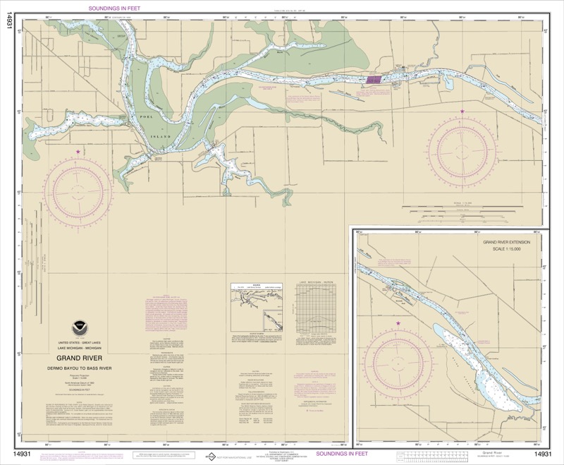 Grand River From Dermo Bayou to Bass River - <i>Chart #14931</i>