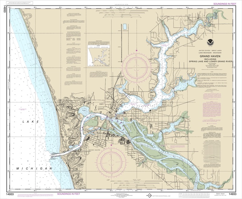 Grand Haven, including Spring Lake and Lower Grand River - <i>Chart #14933</i>