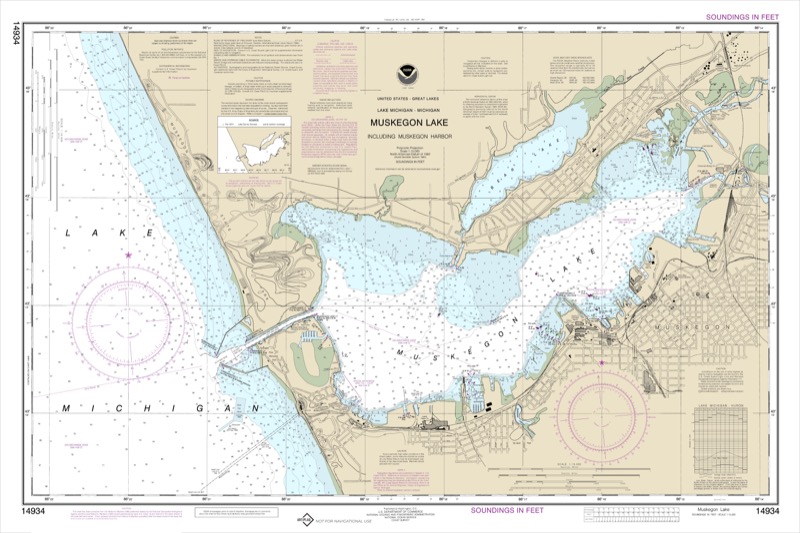 Muskegon Lake and Muskegon Harbor - <i>Chart #14934</i>